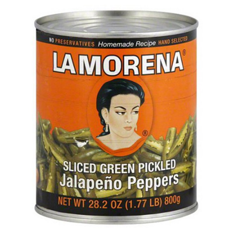 13684 - La Morena Sliced Jalapeño Peppers - 28.2 oz (Pack of 12) - BOX: 12 Units
