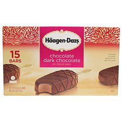20104 - Haagen Dazs Ice Cream Bars, Chocolate Dark Chocolate - 15 Count - BOX: 