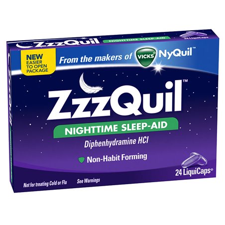20376 - Vicks ZzzQuil Nighttime Sleep Aid, LiquiCaps - 24ct - BOX: 
