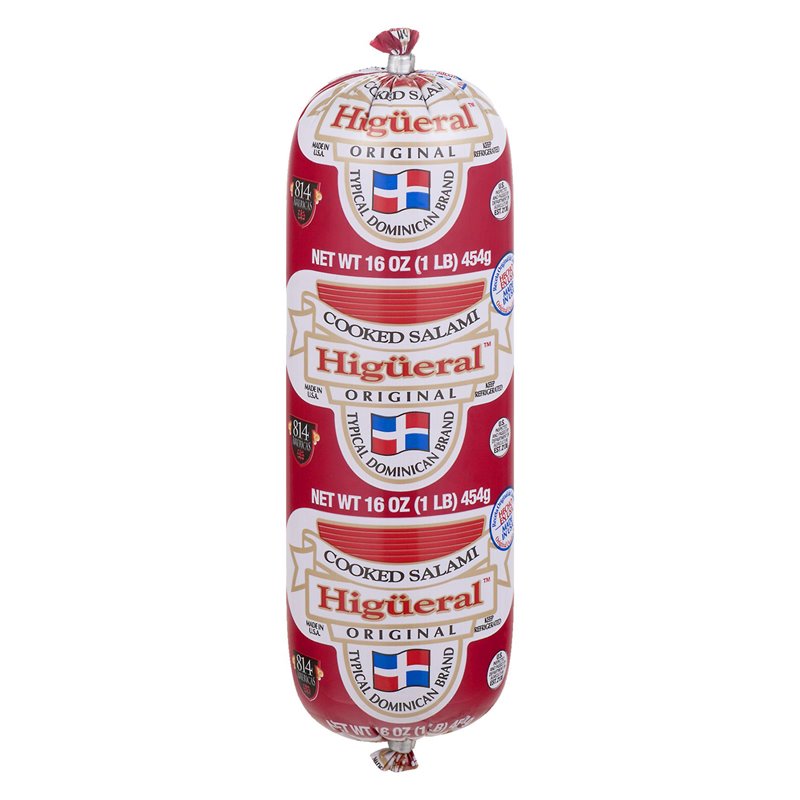 14350 - Higueral Cooked Salami (Red) - 1 lb. - BOX: 14 Units