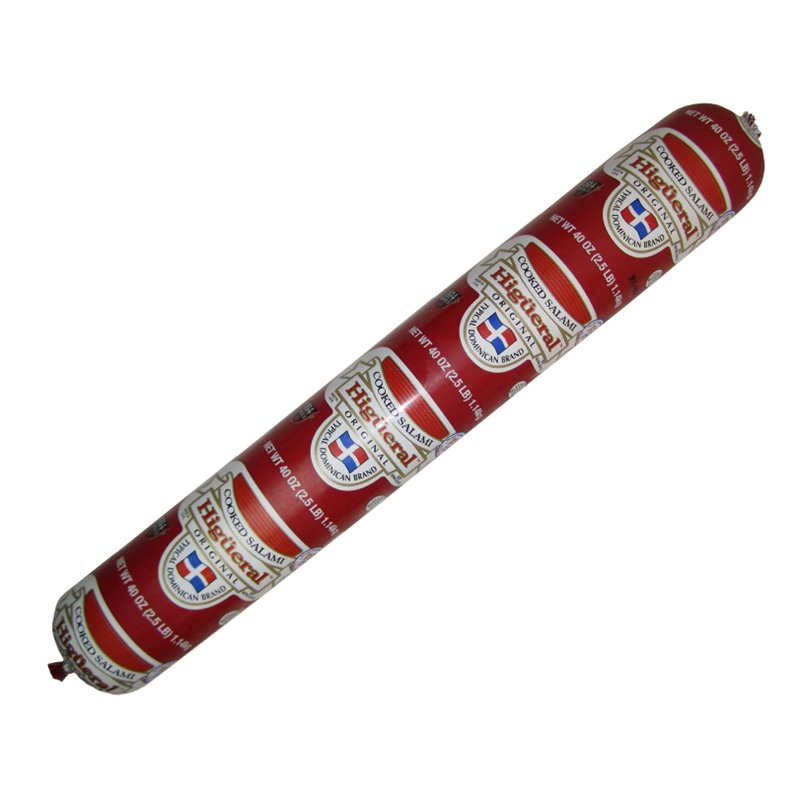 14351 - Higueral Cooked Salami (Red) - 2.5 lb. - BOX: 6 Units