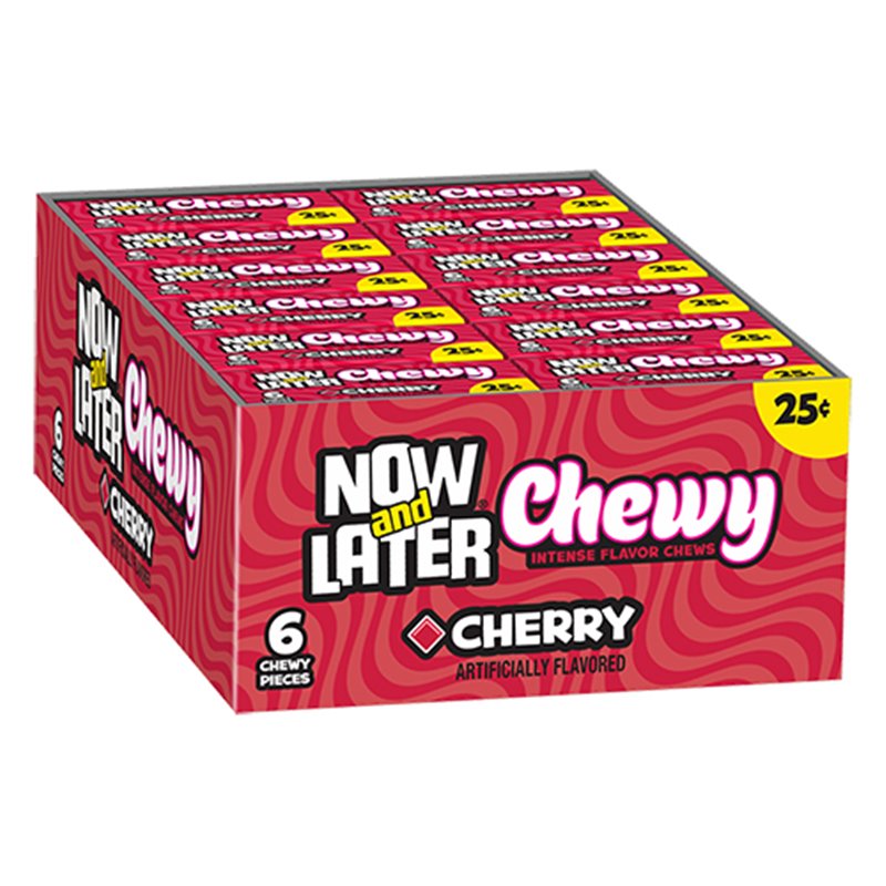14059 - Now & Later Chewy Cherry 25¢ - 24/6pcs - BOX: 12 Pkg