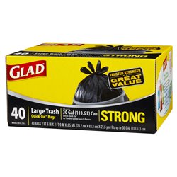 14117 - Glad Large Trash Bag, 30 Gal - 40 Bags (Case of 4) - BOX: 