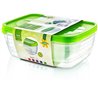20348 - Square Food Container - 4 Pcs ( 0.25 / 0.50 / 0.90 / 1.5 lt lt. ) - BOX: 24 Units