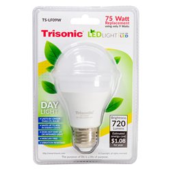 20403 - Trisonic Led Light 75W, 720 Lumens - ( TS-LF09W ) - BOX: 24 / 96 Units
