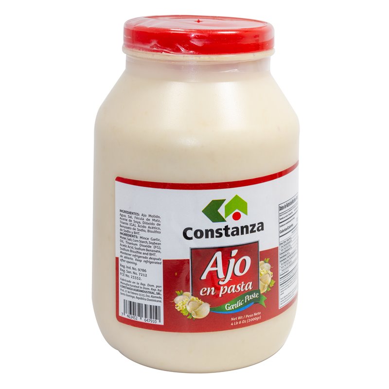 20538 - Constanza Garlic Paste, 4 lb (60 oz) - BOX: 6 Units