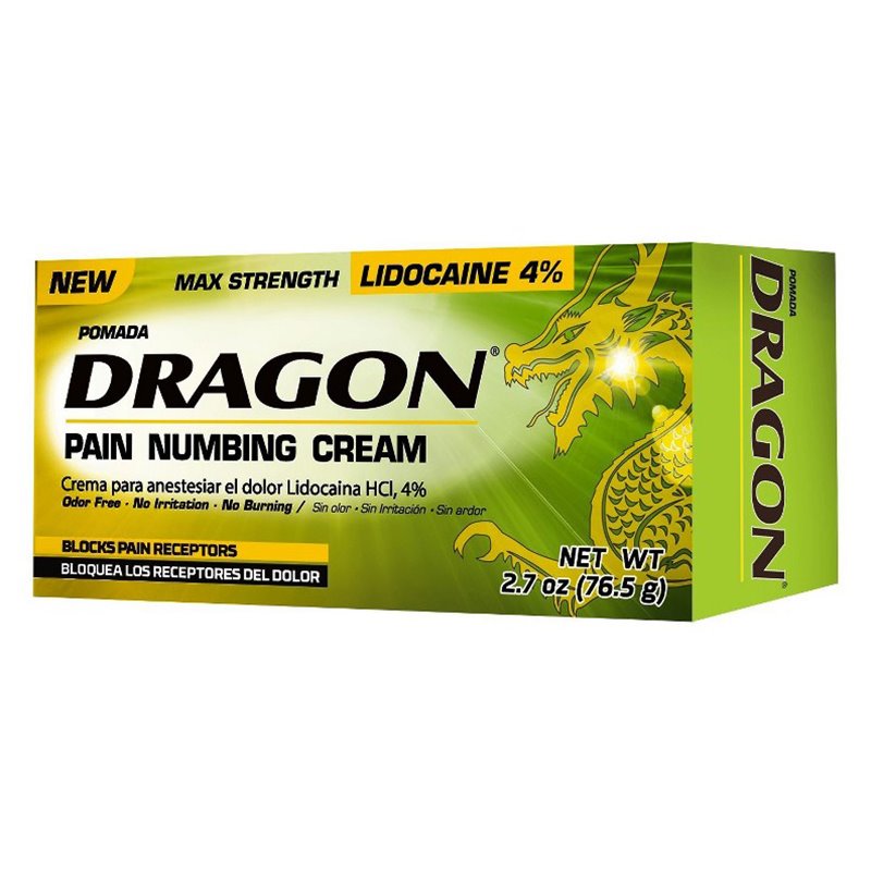 20642 - Pomada Dragon Max Strength  Pain Relief Cream With Lidocaine - 2.7 oz. - BOX: 24 Units