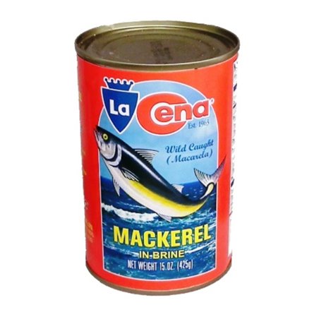 14575 - La Cena Mackerel in Brine - 15 oz. - BOX: 24 Units