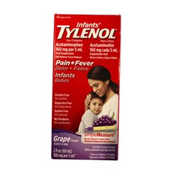 20689 - Tylenol Infants' Drops Pain+ Fever, Grape - 2 fl. oz. - BOX: 