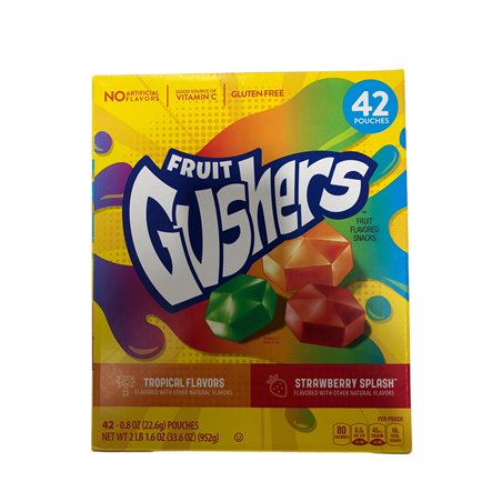 20784 - Fruit Gusher Super Sour - 42ct - BOX: 1