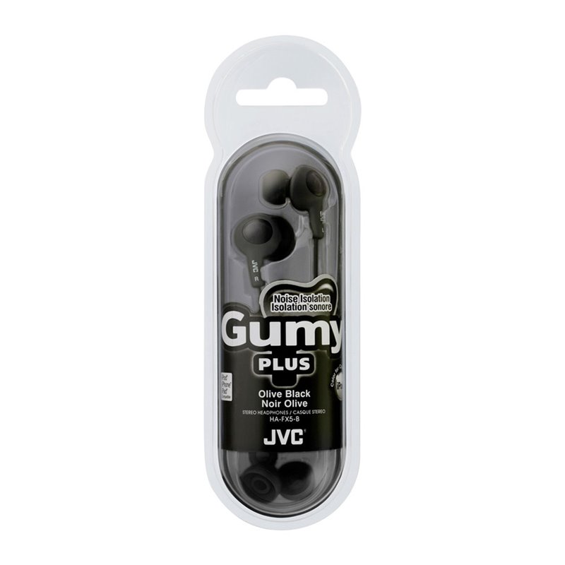 14858 - JVC Gumy Plus Headphones, Black - BOX: 