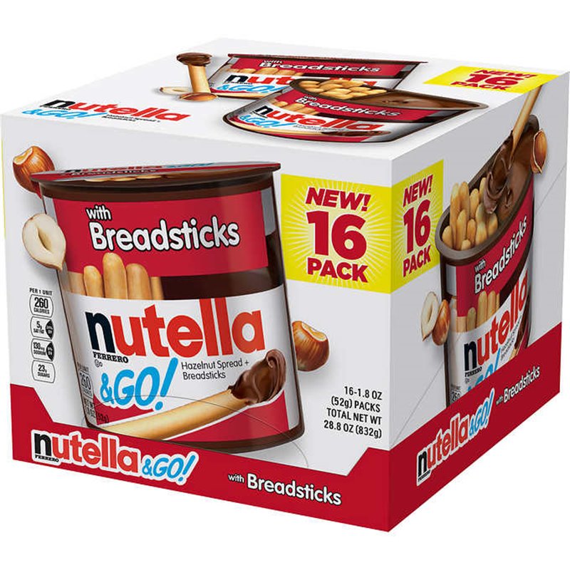 20825 - Nutella & Go With Breadsticks 16/1.8 oz - BOX: 4 Pkgs