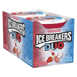 20840 - Ice Breakers Duo Fruit+Cool Strawberry - 8ct/1.3 oz. - BOX: 24 Units