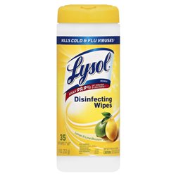 20853 - Lysol Disinfecting Wipes Lemon Lime -Yellow96433 - 35ct (Case of 12) - BOX: 12 Units