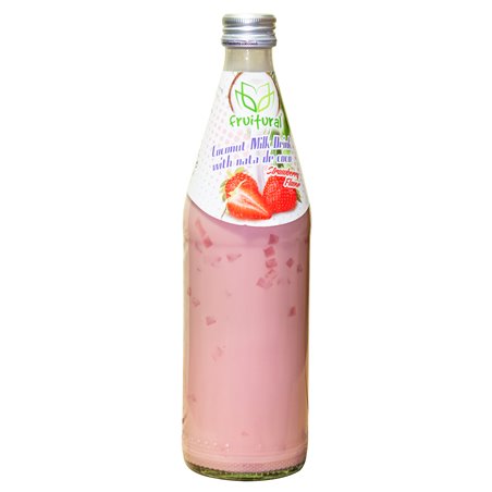 20862 - Fruitural Strawberry Flavor Coconut Milk Drink - 490ml/9.8floz ( Case of 24 ) - BOX: 24 Units