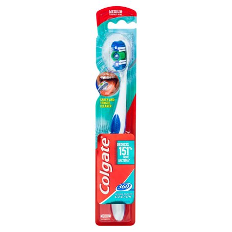 20895 - Colgate Toothbrush Medium Whole Clean 360 - (Pack of 12) - BOX: 6 Pkg