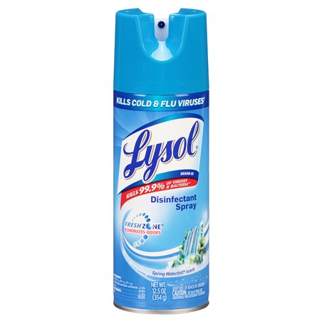 21004 - Lysol Disinfectant Spray, Spring Waterfall Air Scent - (12.5 oz.) (12 Pack) Blue (75571) - BOX: 12 Units