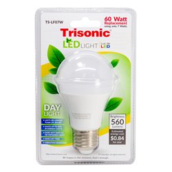 21016 - Trisonic Led Light Day 60W, 560 Lumens - ( TS-LF07W ) - BOX: 