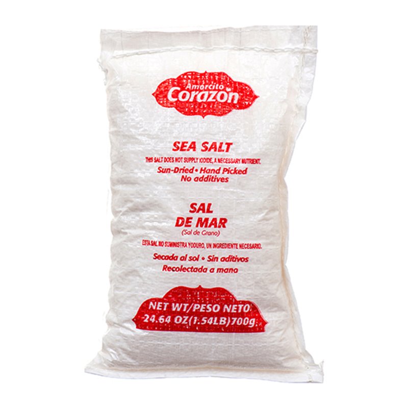15207 - Amorcito Corazon Sea Salt - 24.64 oz ( 1.54 lb. ) - BOX: 12 Units