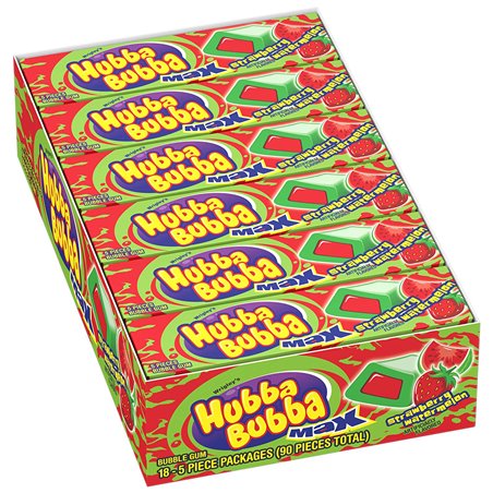 21031 - Hubba Bubble Max Strawberry Watermelon - 18/5 Pieces - BOX: 8 Pkg