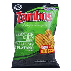 21097 - Zambos Ridged Plantain Chips - 5.5 oz ( Case of 24 ) - BOX: 24 Units