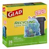 15571 - Glad Recycling Trash Bag ( Blue ), 30 Gal - 28 Bags (Case of 4) - BOX: 4 Pkgs