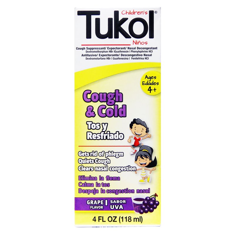 15546 - Tukol Children's Cough & Cold, Grape - 4 fl. oz. - BOX: 12 Units