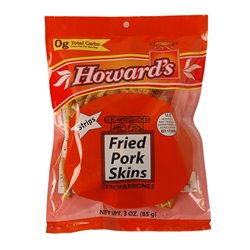 15158 - Howard's Fried Pork Skins, Original - 3 oz. - BOX: 24 Units