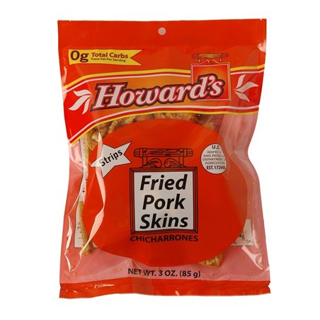 15158 - Howard's Fried Pork Skins, Original - 3 oz. - BOX: 24 Units