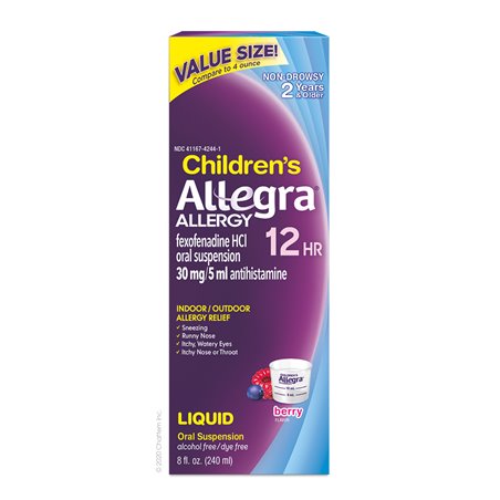24752 - Allegra Allergy Children's 12 Hr - 8 fl. oz. - BOX: 