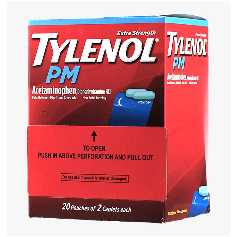 24762 - Tylenol PM Extra Strength - 20/2's - BOX: 