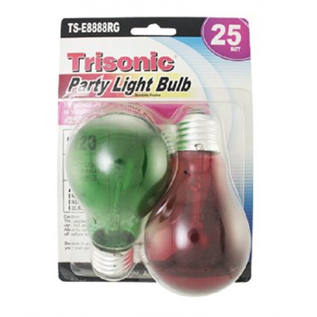 23154 - Trisonic Party Light Bulb 25 Wt ( TS-E8888RG ) - 2 Pack - BOX: 24 Units
