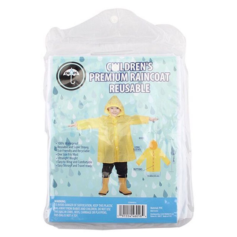 21350 - Children Premium Raincoat Reusable ( Poncho ) - BOX: 48 Units