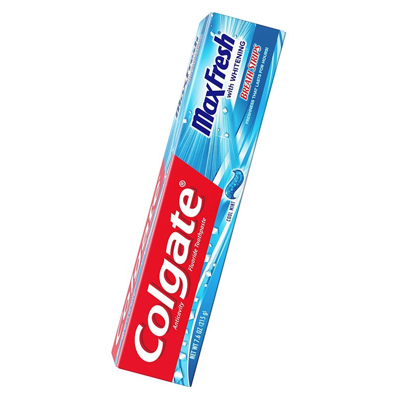 21417 - Colgate Toothpaste, MaxFresh Whitening Breath Strips, Cool Mint  - 7.6oz. - BOX: 8 x 5 Pack/ 40 Units