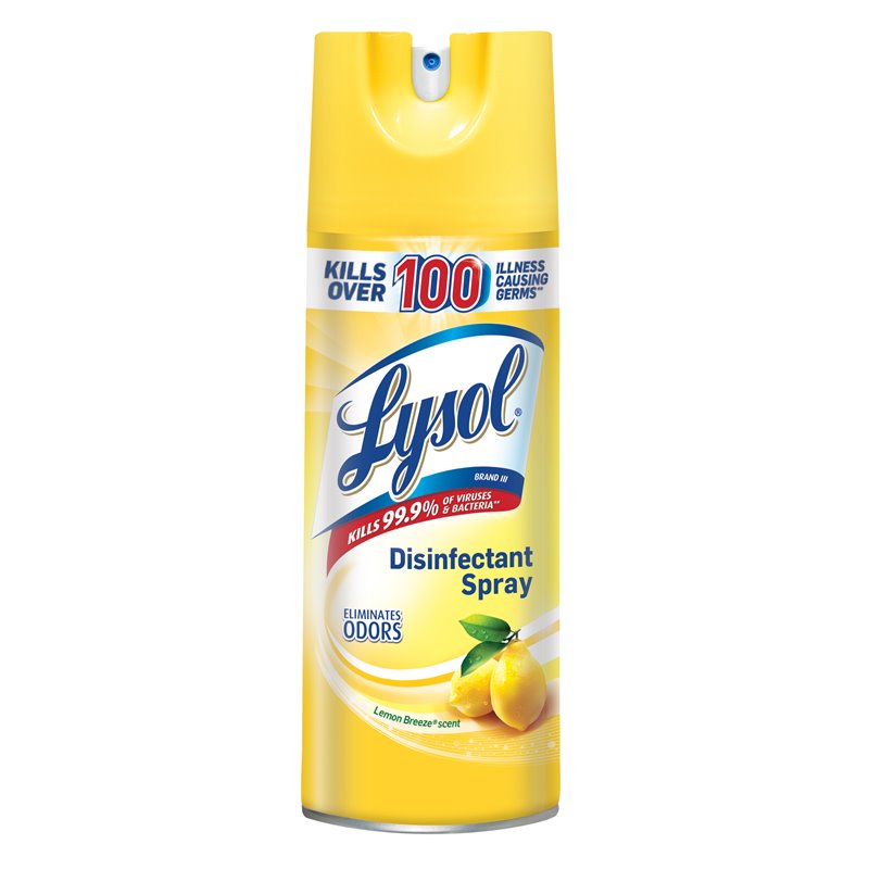 21232 - Lysol Disinfectant Spray, Lemon Breeze - 12.5oz. (12 Pack) Yellow93804 - BOX: 12 Units