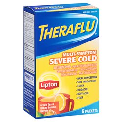 21463 - Theraflu Tea  Multi-Symptom Severe Cold - 6 Packets - BOX: 12 / 24 Units