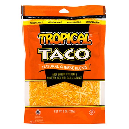 21525 - Tropical Taco Natural Cheese 8 oz - BOX: 12 Units