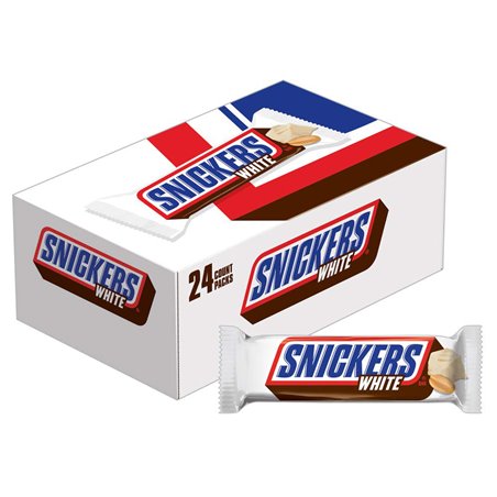 21604 - Snickers White Bar - 24ct - BOX: 12 Pkg