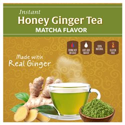 21643 - Pocas Honey Ginger Tea, Matcha Flavor - 18gr/20ct. (Case Of 24) - BOX: 