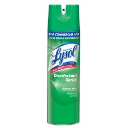 21701 - Lysol Disinfectant Spray, Country Scent  - 19 oz. (12 Pack) Green 74276 - BOX: 12 Units