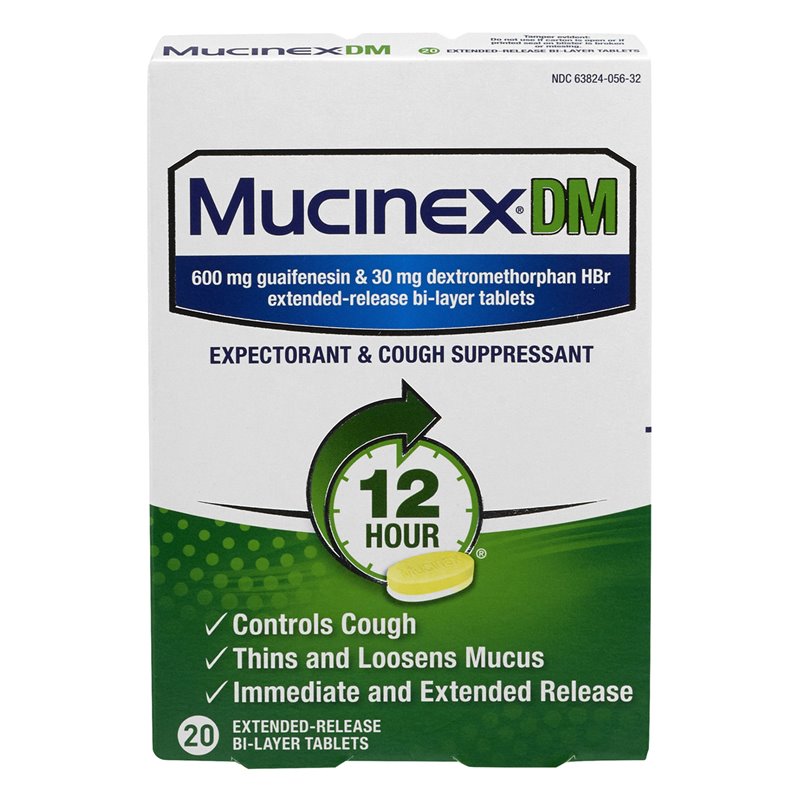 21708 - Mucinex DM Expectorant & Cough Suppressant  - 20 Caplets - BOX: 