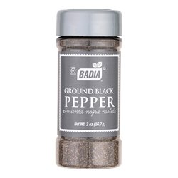 21538 - Badia Ground Black Pepper - 2 oz. (Pack of 8) - BOX: 
