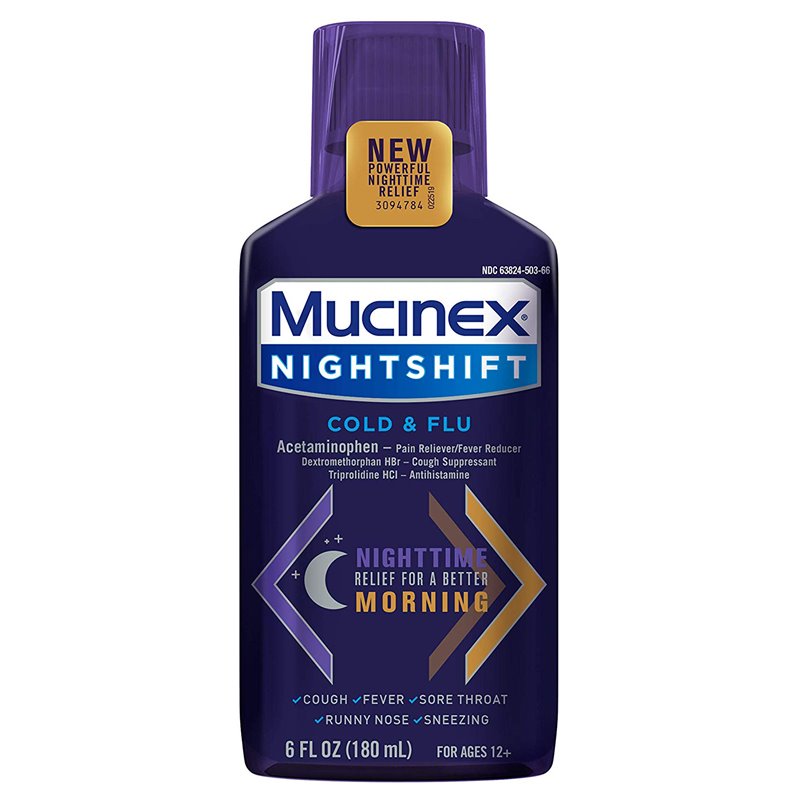 21808 - Mucinex Nightshift Cold & Flu - 6 fl. oz. - BOX: 