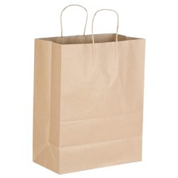 21817 - Kraft Paper Handle Bag Senior 13x7x16.5 XHD 100 lb. - 250 Pcs - BOX: 250