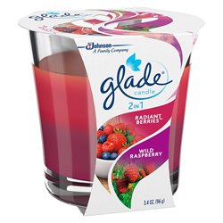 21828 - Glade Candle 2in1 Radiant Berries/ Wild Raspberry - 3.4 oz (Case of 6) (01031) - BOX: 6 Units