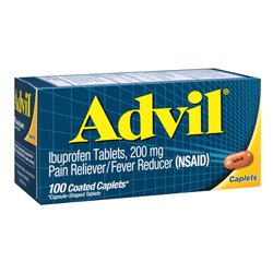 21879 - Advil Coated Caplets 200mg 100ct - BOX: 36