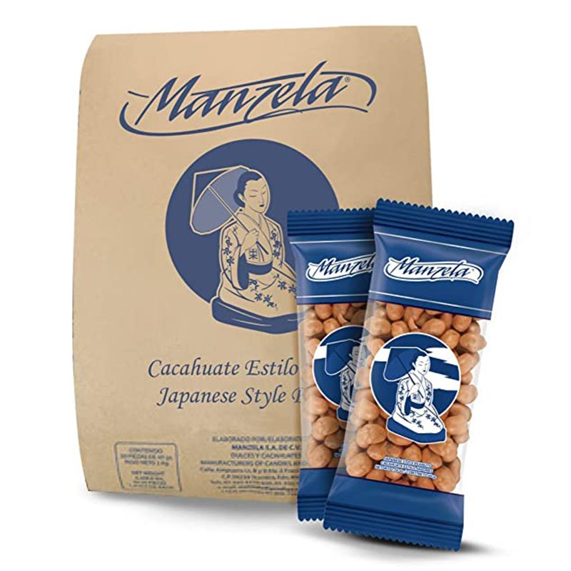 21884 - Manzela Japanese Peanut, 50 bag ( 1.76 oz Pack ) - BOX: 6