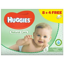 22033 - Huggies Baby Wipes Natural Care - 168ct (4 Pack/168ct) - BOX: 4/3pk