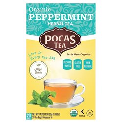 22047 - Pocas Organic Peppermint Tea - 20ct - BOX: 6 Pkg