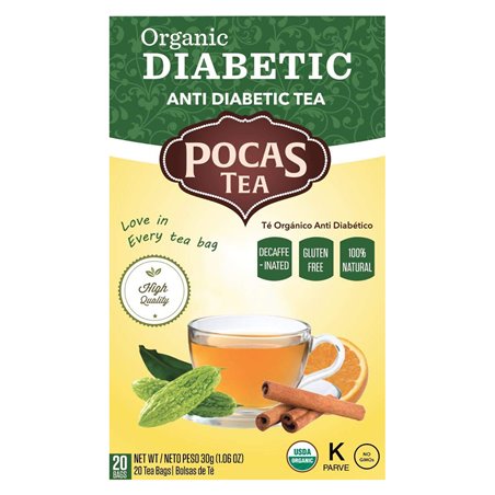 22052 - Pocas Organic Anti Diabetic Tea - 20ct - BOX: 6 Pkg